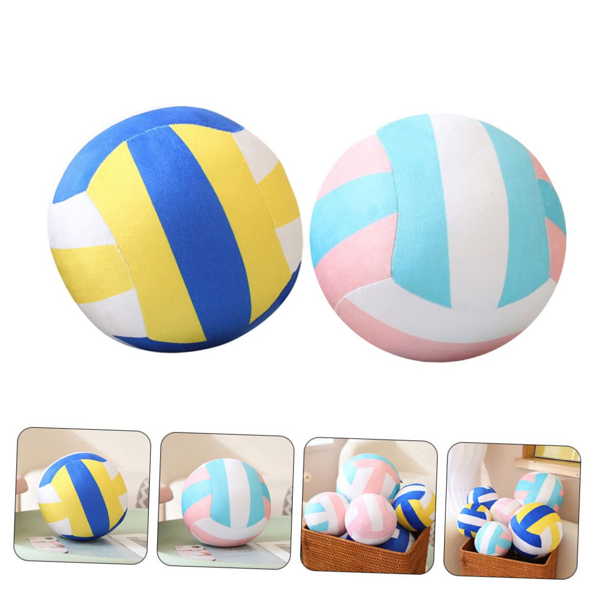 SUPVOX 2 Piezas Pelota Volleyball Peluche DecoracióN Deportiva para Dormitorio Niñas Y Regalo para Amantes del Voleibol Y Playa