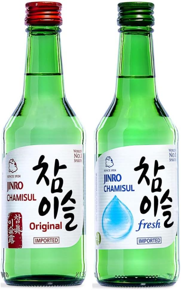 Chamisul Soju Duo pack - Classic 350ml alc 20.1% and Fresh 350ml 16.9% alc
