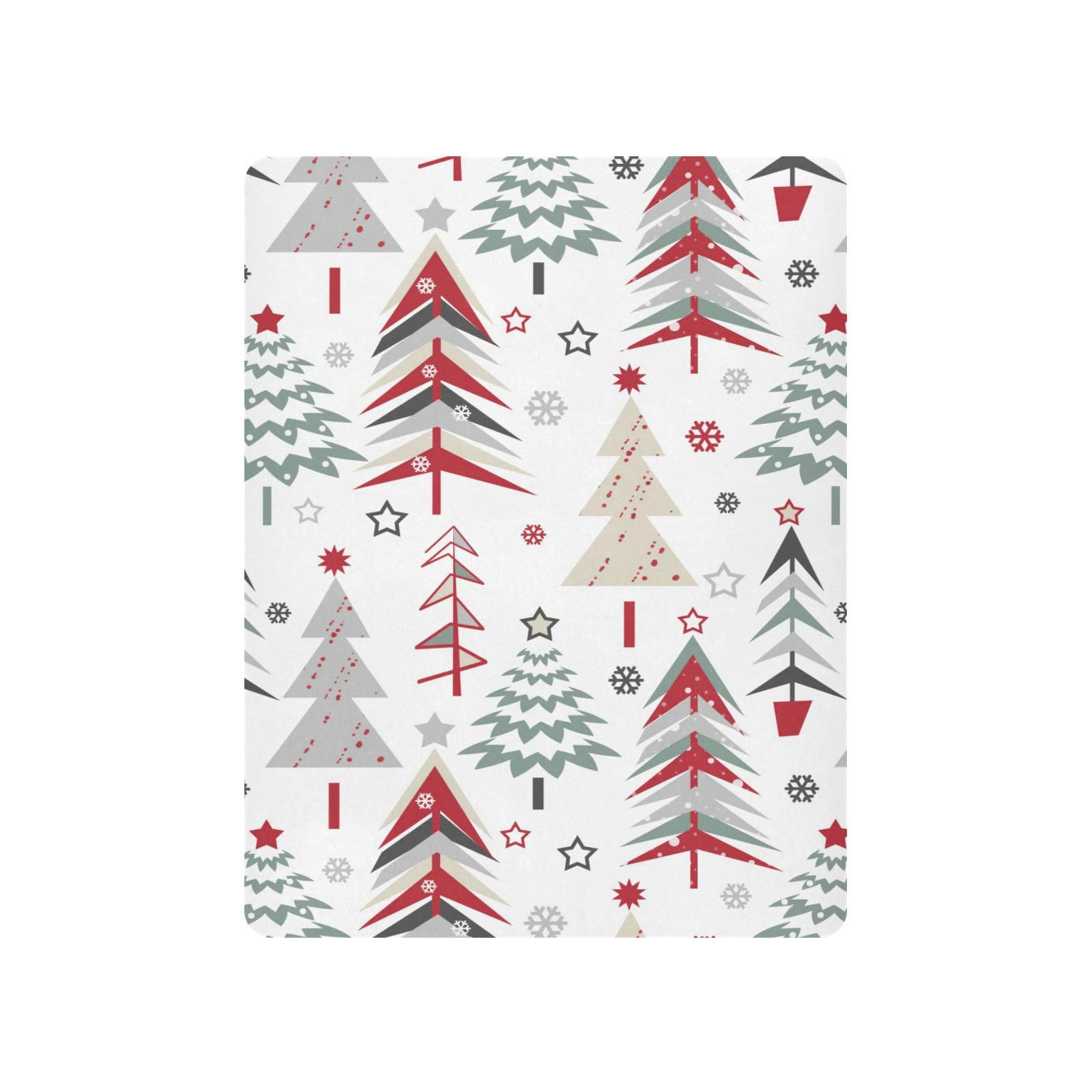 Moudou Christmas Tree Playard Sheet for Boy Girls, Soft Breathable Fitted Toddler Sheet for Standard Playard Bed Mattress, 39 x 27 x 5 Inch