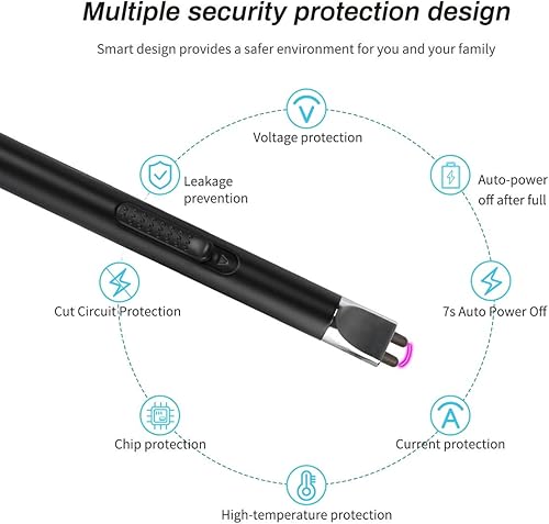 Miniatura 2 de REIDEA Encendedor eléctrico S4, encendedor de velas recargable por USB con interruptor de seguridad, portátil, sin llama, de calor rápido,