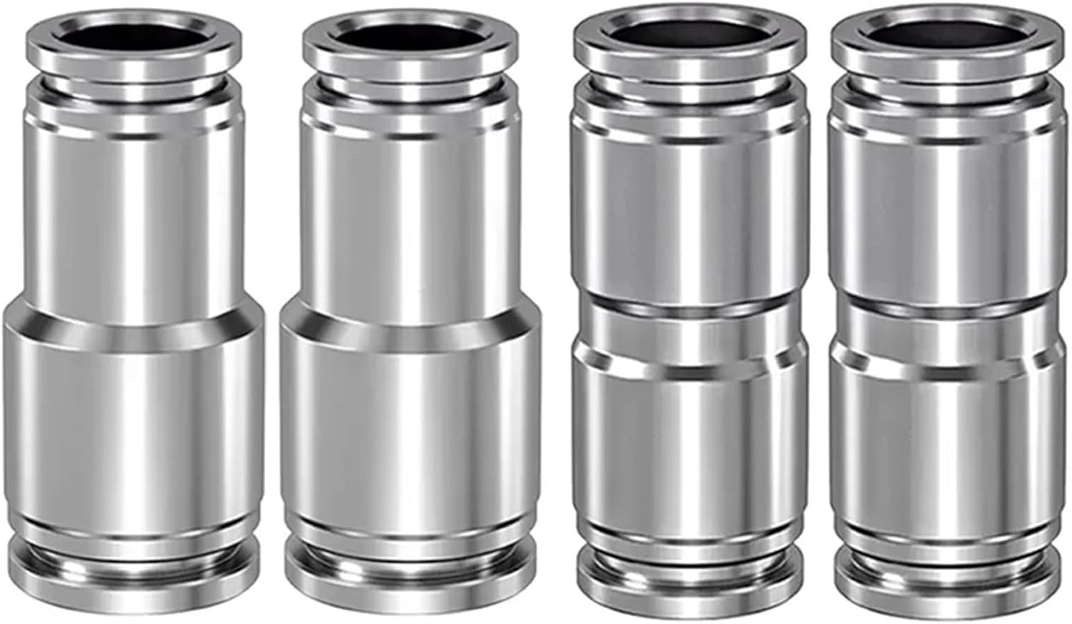 10Pcs 304 Stainless Steel Pneumatic Fitting PU Straight PG Reducer Quick Connector 4 6 8 10 12mm Air Compressor Hose Joint(PG6-4)