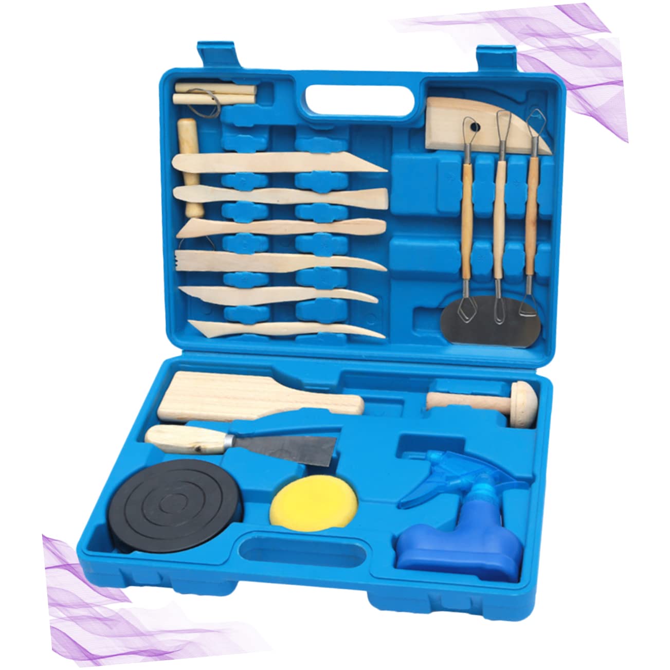 Lurrose 19 Piezas Herramientas para Esculpir Arcilla Kit para Modelar Figuras de Arcilla Instrumentos para Esculturas Accesorios para Modelar Taller de Arte