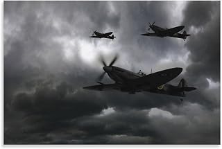Night Fighters Canvas Printing Art Poster for Living Room Bedroom, Office Decor Aesthetic 12x18inch(30x45cm)
