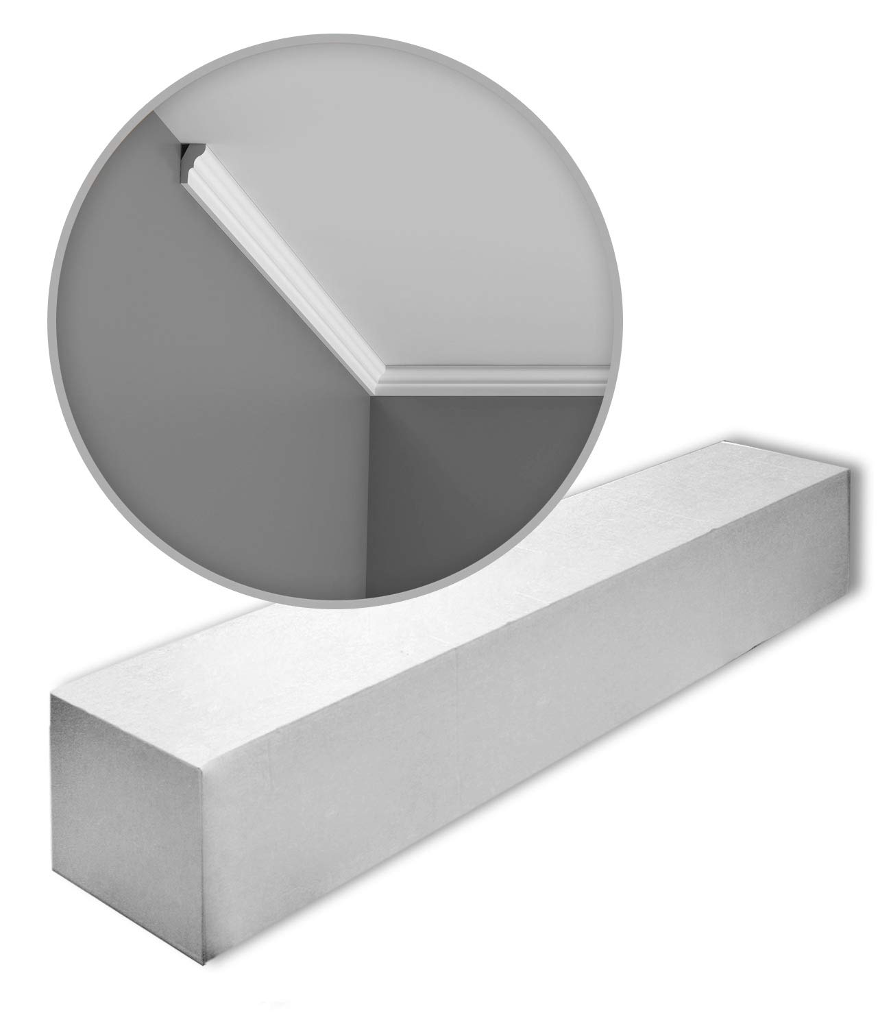 CX111 caja de 20 metros lineales moldura decorativa blanca para perfiles interiores
