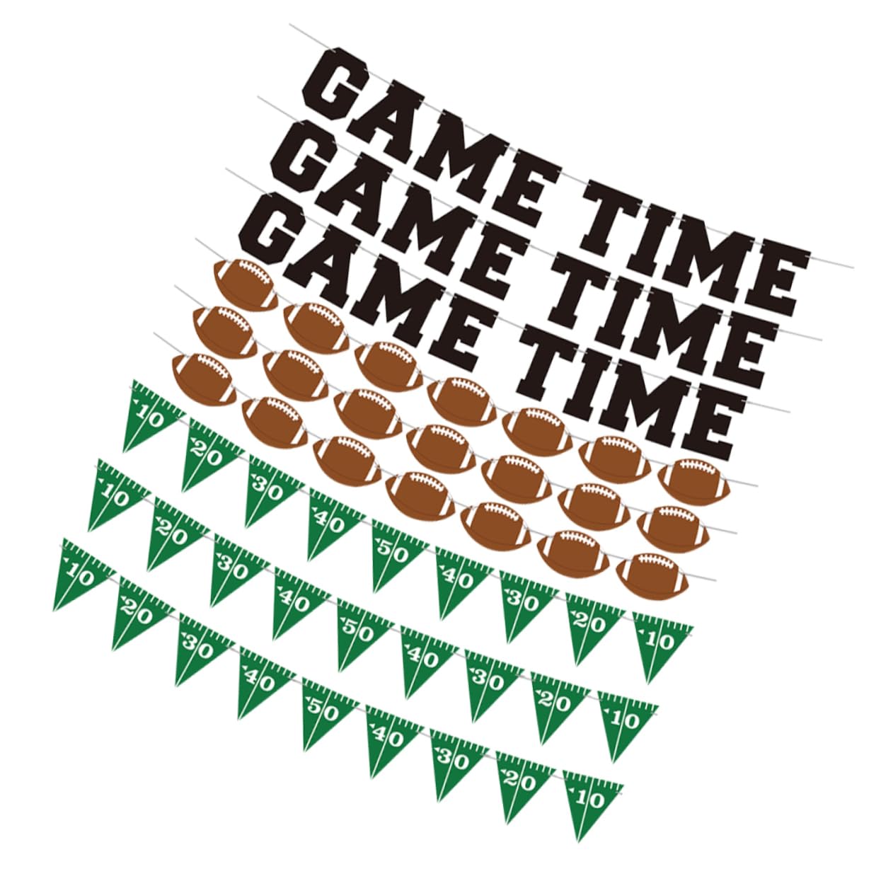 Bannière de rugby papier x3 : la solution déco simple pour anniversaire sportif
