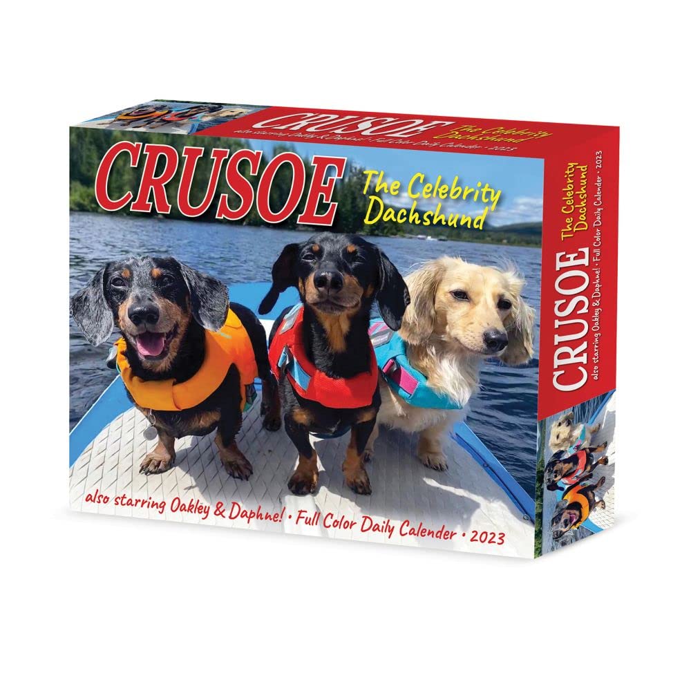 Crusoe the Celebrity Dachshund 2023 Box Calendar
