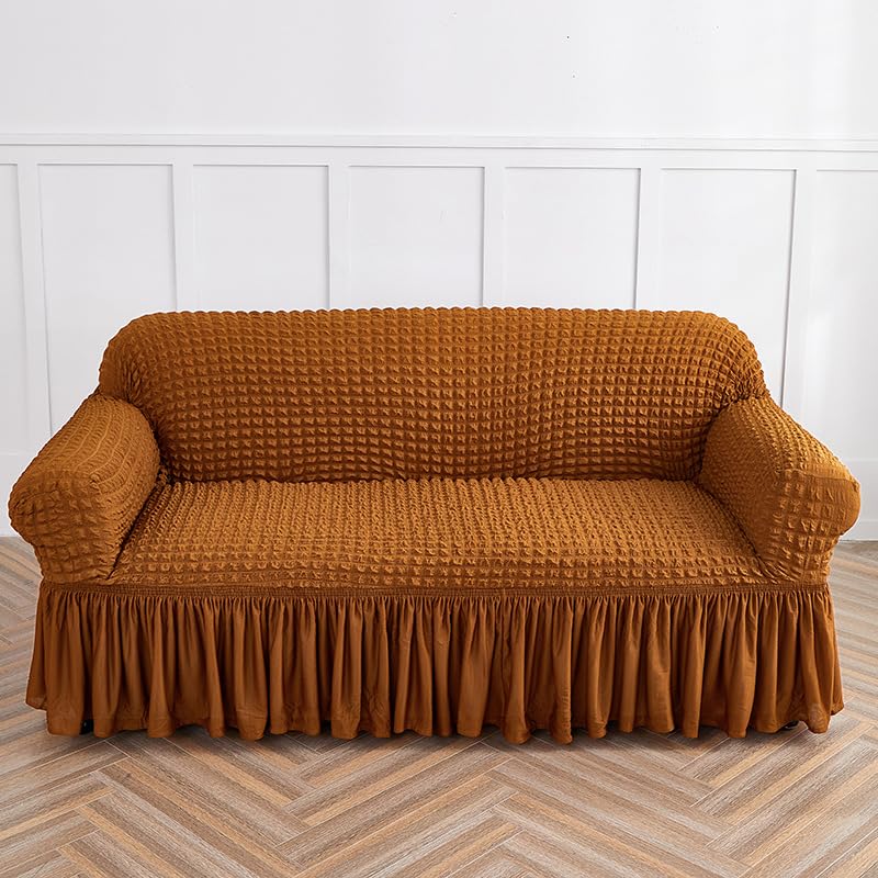 Housse de canapé élastique imperméable pour sublimer et protéger votre salon marron
