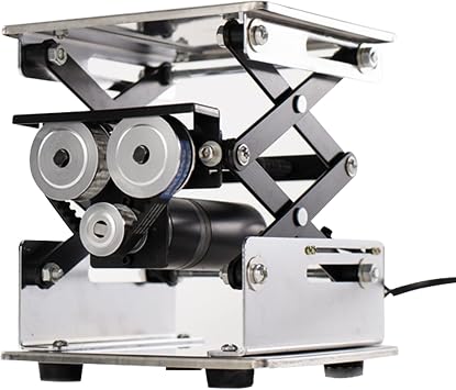Electric Lift Platform, Stainless Steel Remote-Controlled Mini Lab Lift Table, 10kg Load Capacity, Silent Operation - Perfect for Laboratory Use
