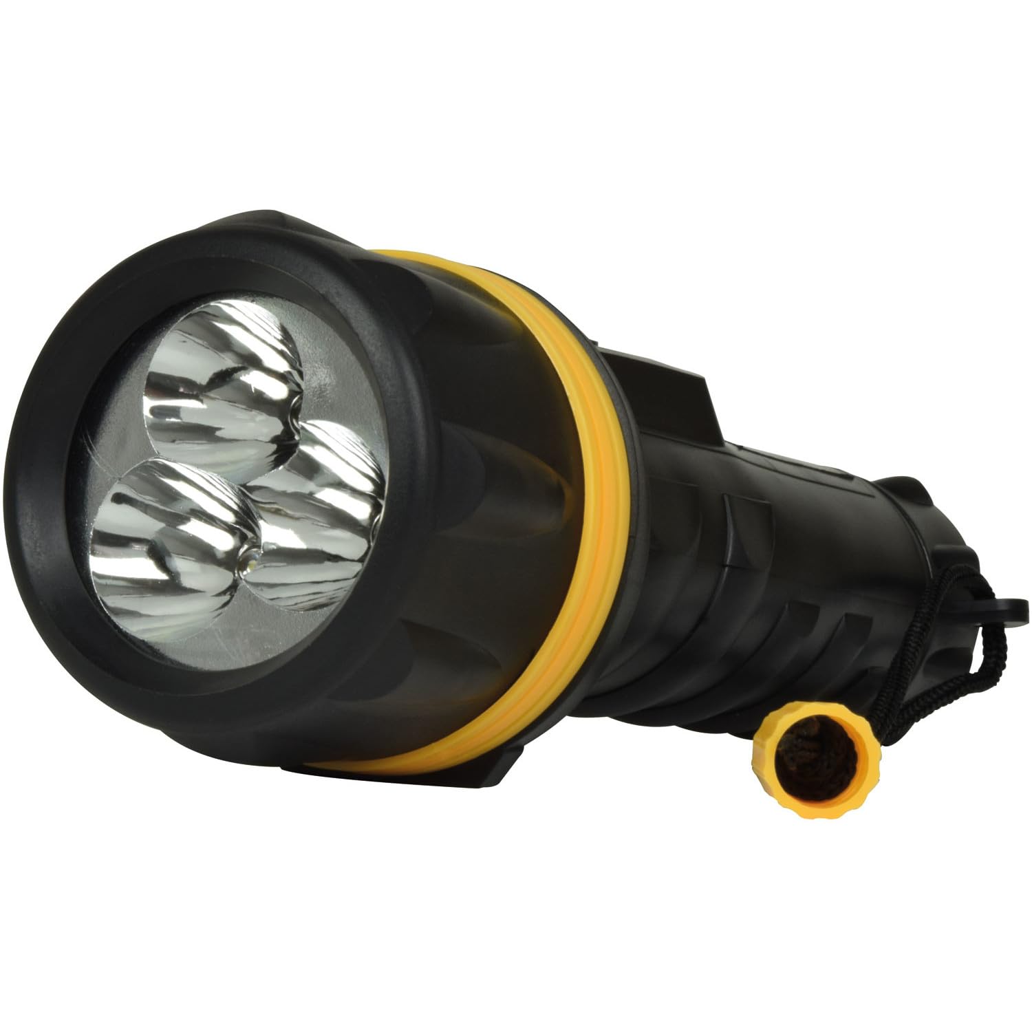 Heavy Duty LED Rubber Torch Powered by 2 x D Type Batteries Not Supplied