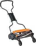 Fiskars Push Mower, Cut Width Manual Reel Mower with No Motor, Eco-Friendly Manual...