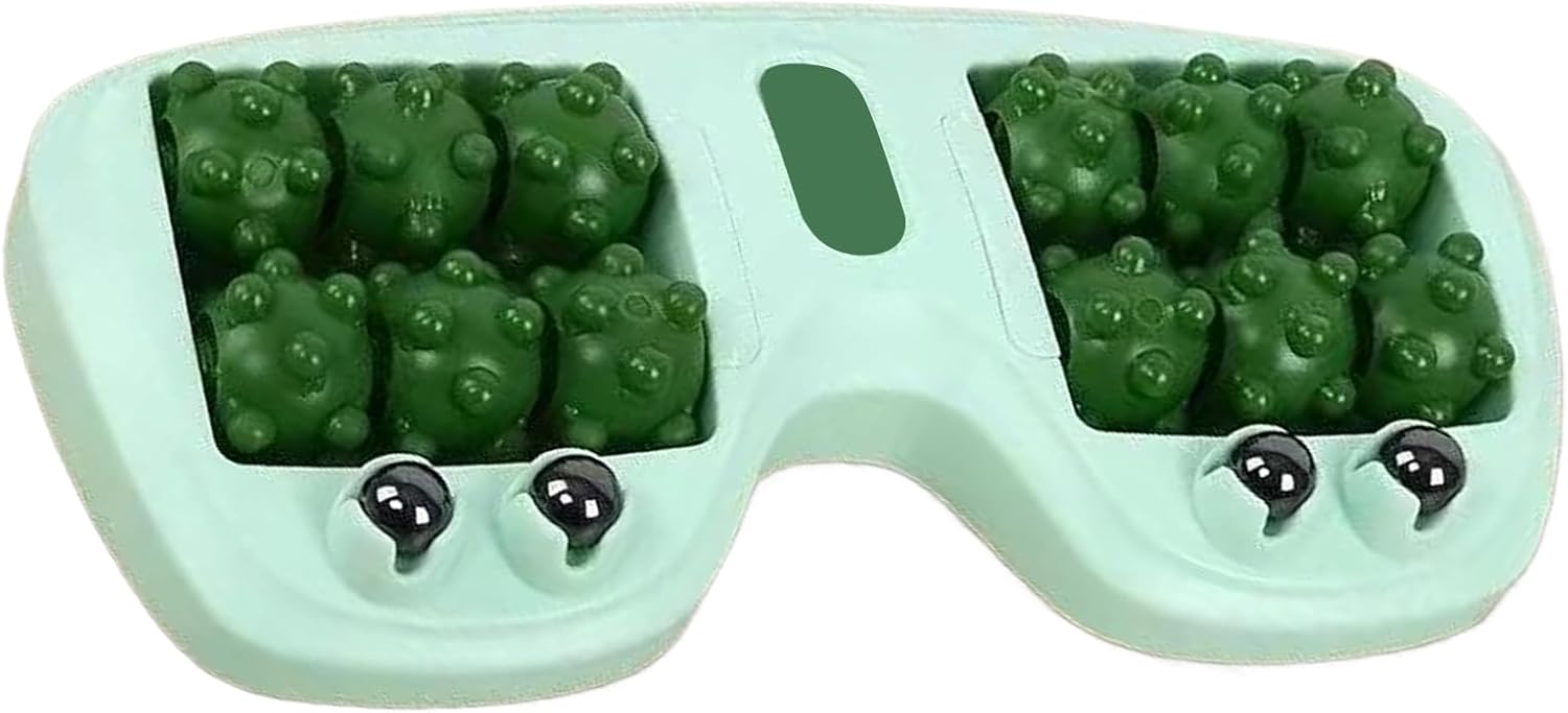 Double Foot Roller, Manual Massage Foot Tool, Exercise Gear, PP Resin Accessory with Textured Wheels, Foots Massager for Relaxation, Recovery Support for Home Use