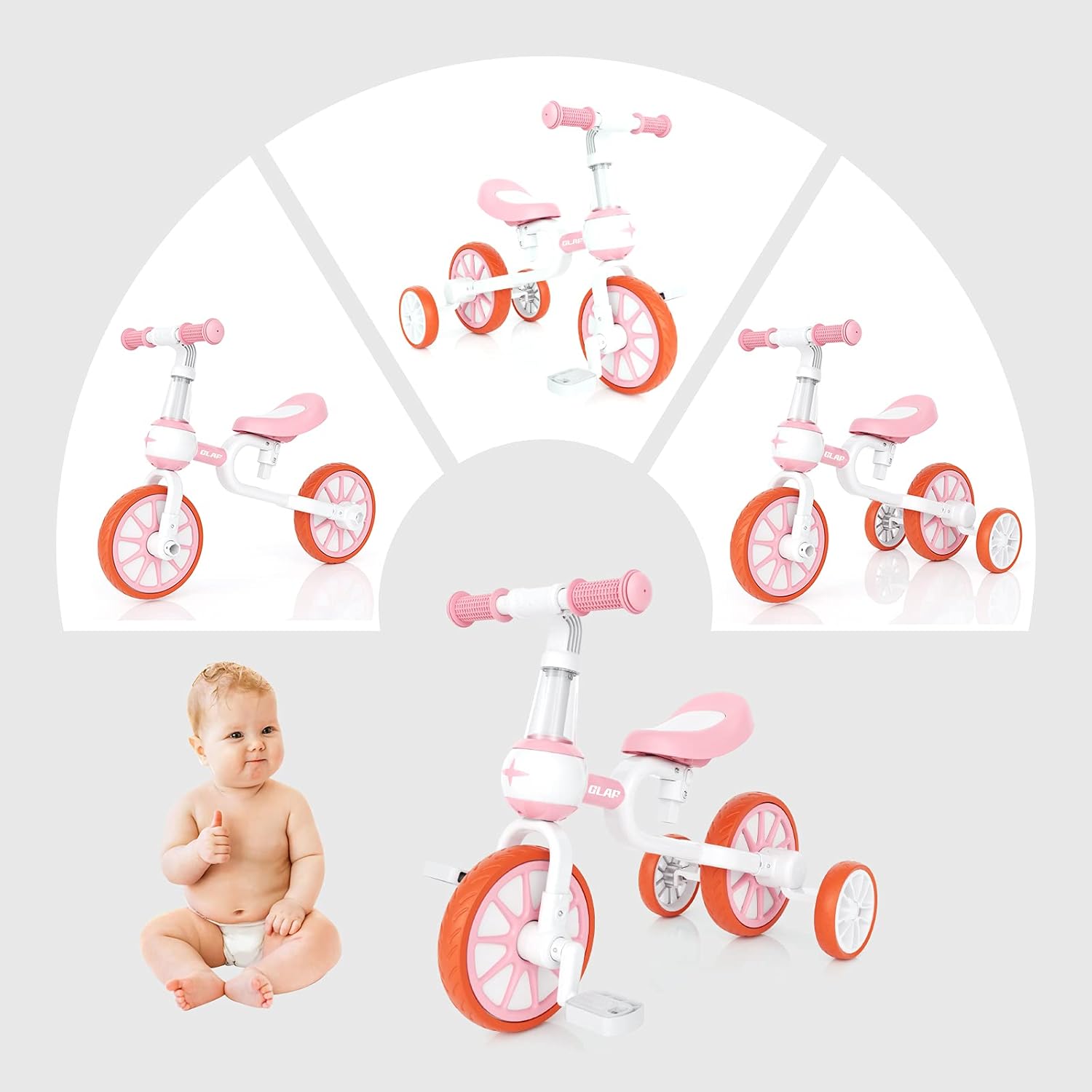 GLAF Kids Tricycles for 1 2 3 4 Years Old and Up Boys Girls Tricycle Kids Trike Toddler Tricycles for 2-4 Years Old Kids Toddler Bike Balance Bike 3 Wheels Tricycle : Sports & Outdoors