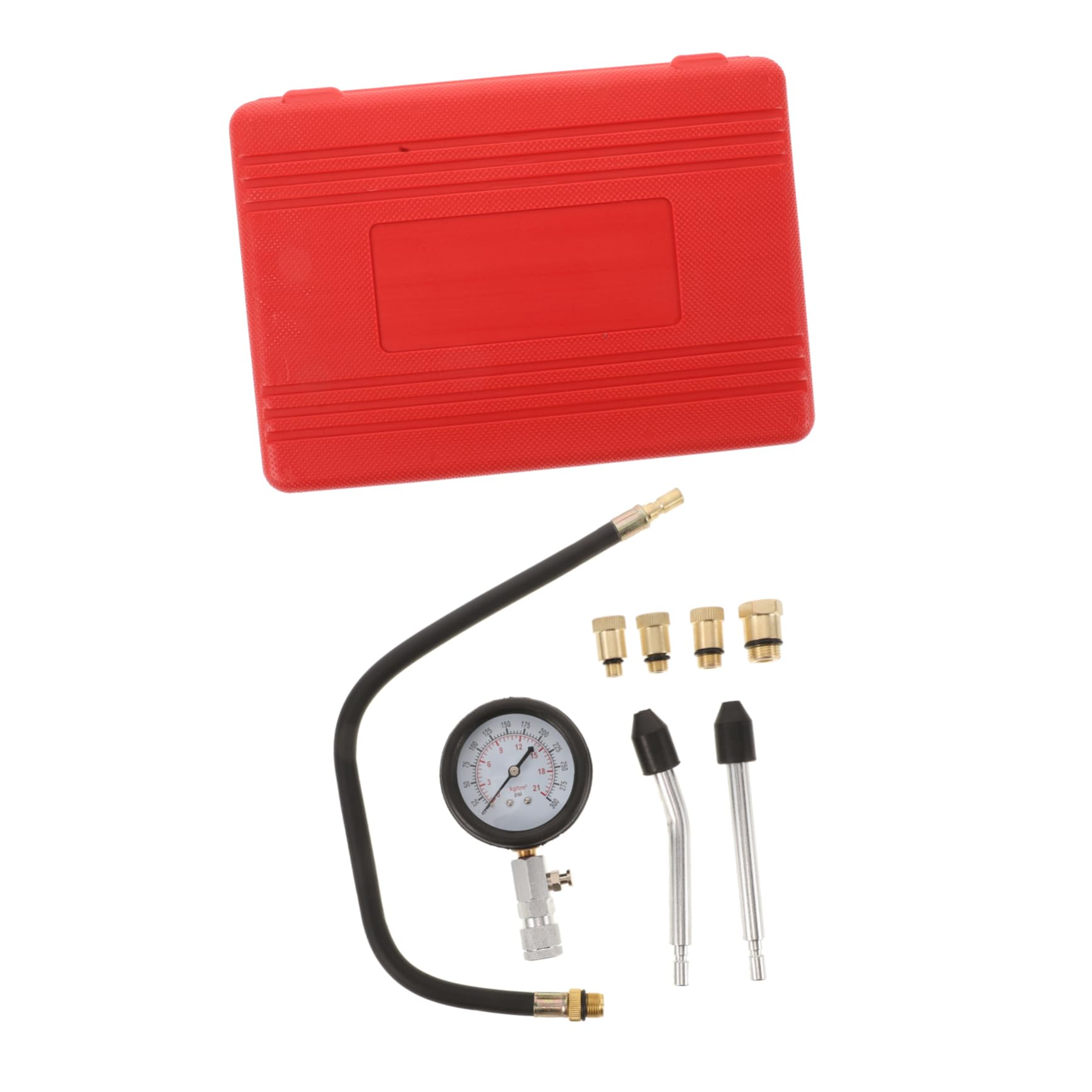 Gatuida 1set Tester Di Compressione Per Motori Benzina e Strumento Di Misura Per Cilindri Con Cassa Di Trasporto Alta Durabilità e Facile Utilizzo