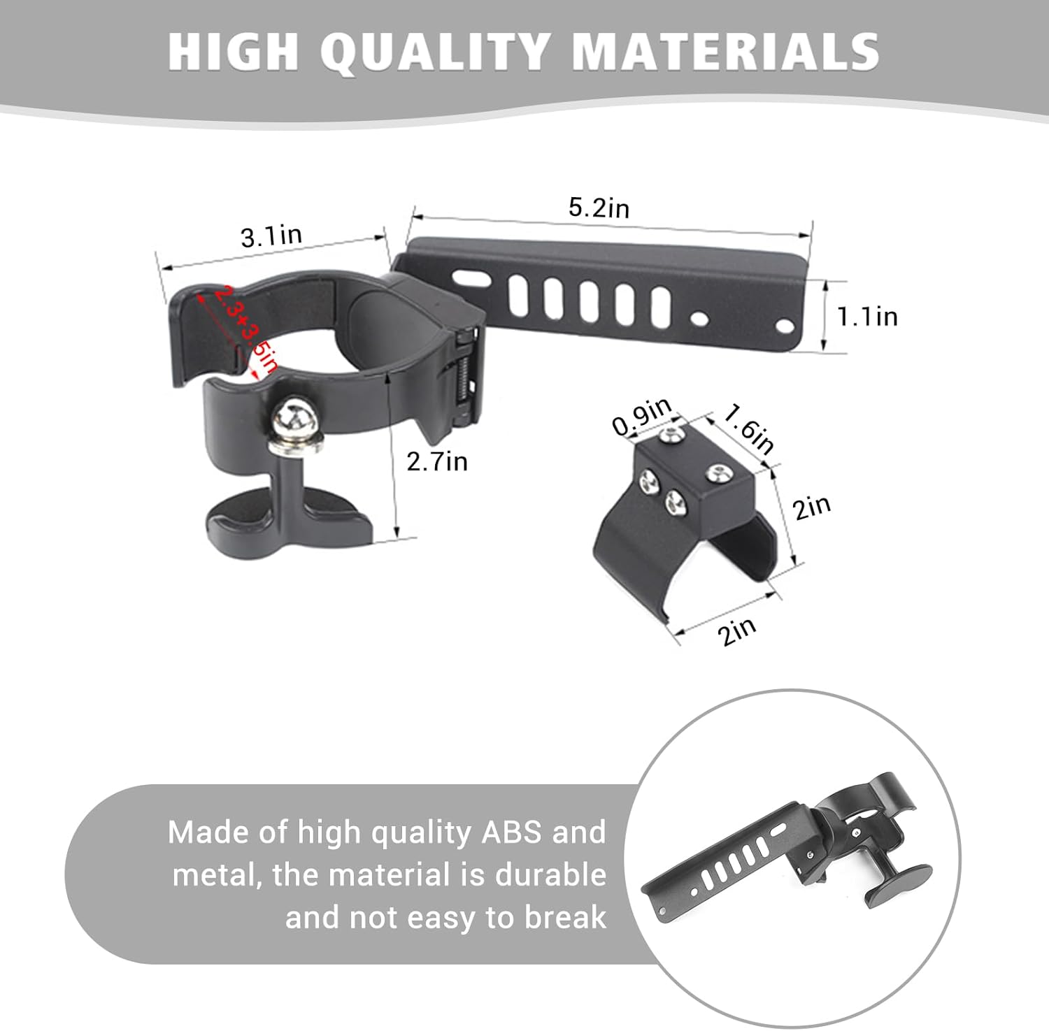 Jimen Passenger Grab Bar Phone Mount Compatible with Jeep Wrangler JL JLU & Jeep Gladiator JT 2024-2025, 3 in 1 Car Cell Phone Drink Cup Holder with CB Mic Mount