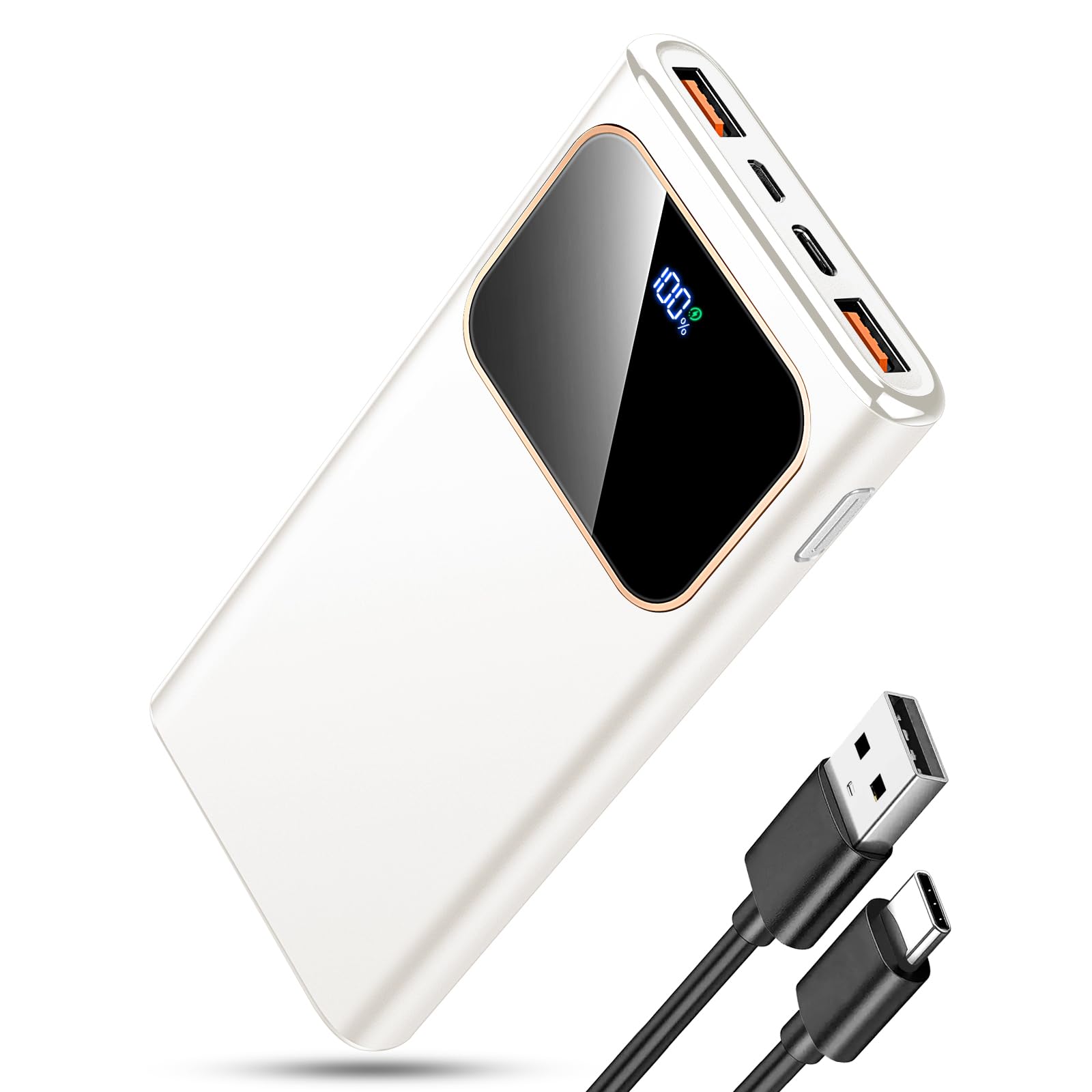 Portable Charger Power Bank Fast Charging 10000 mAh 22 5W Battery Pack with USB-C in Out LED Display