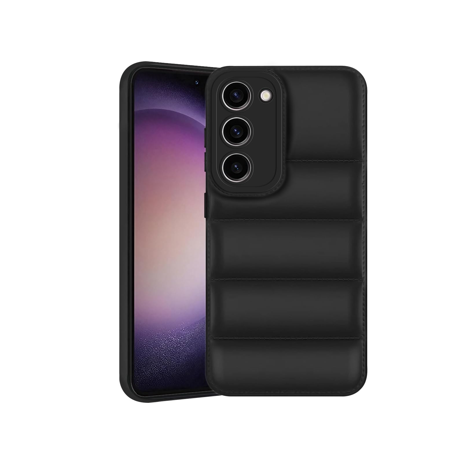 Amazon Brand - Solimo Puffer Case Camera Protection Soft Back Cover for Samsung Galaxy S23 Plus - Black (B0CV557RXG) Amazon Price History, Amazon Price Tracker