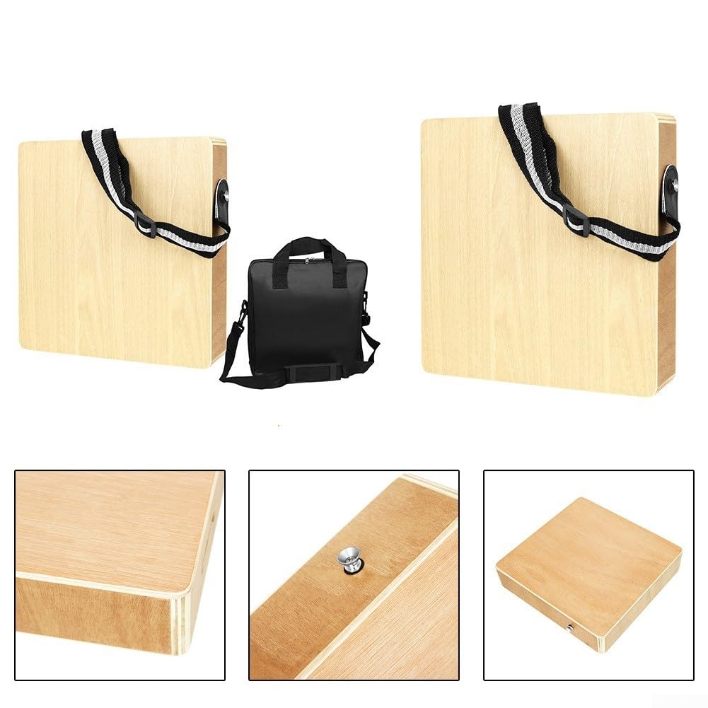 Tragbares Cajon Holz Box Drum mit Snare-Effekt(Cajon+Bag)