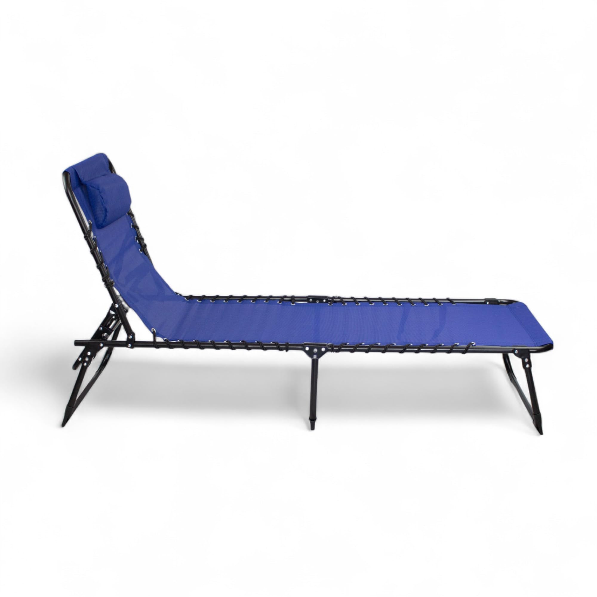 Pincho Tumbona Reclinable Plegable Tumbona Playa, Recliner Chair, Tumbonas Jardin Exterior + Tejido Transpirable, Beach Chair + Cojín Acolchado – Metal Resistente, Asa Transporte, Azul