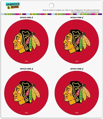 Chicago Blackhawks Logo Nevera Locker Vinyl Circle Magnet Set