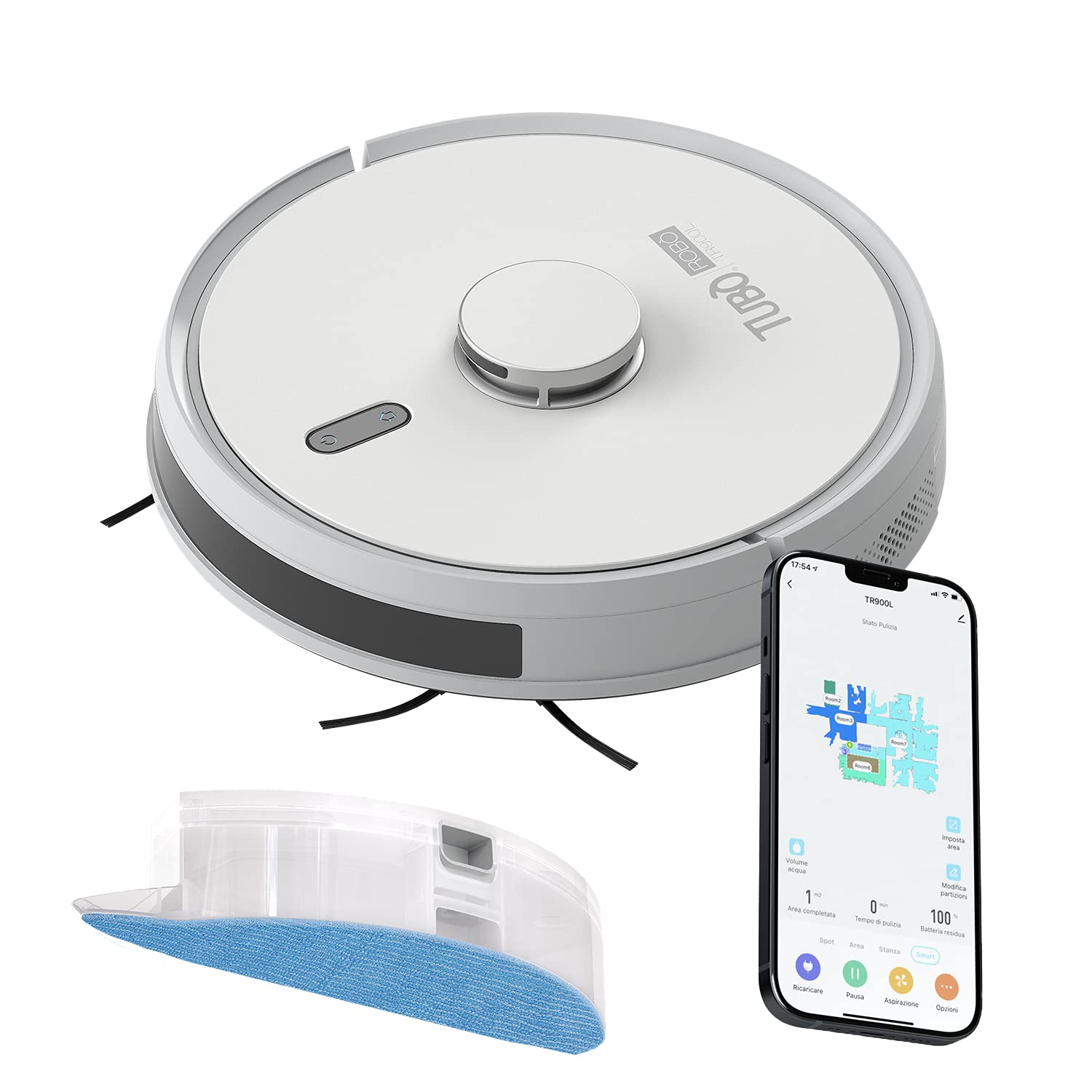 Tapo RV20 MAX Plus Robot Aspirapolvere Lavapavimenti con Mappatura