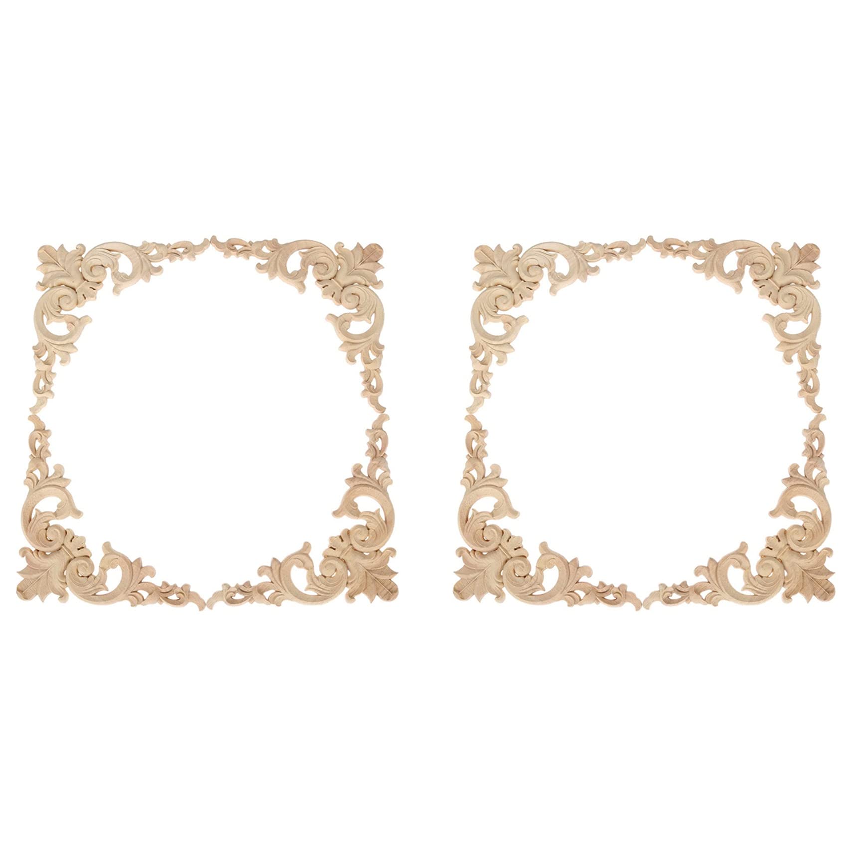 Molduras de madera tallada para muebles clasicos apliques de esquina decoracion hogar 20x20cm 8 pzs