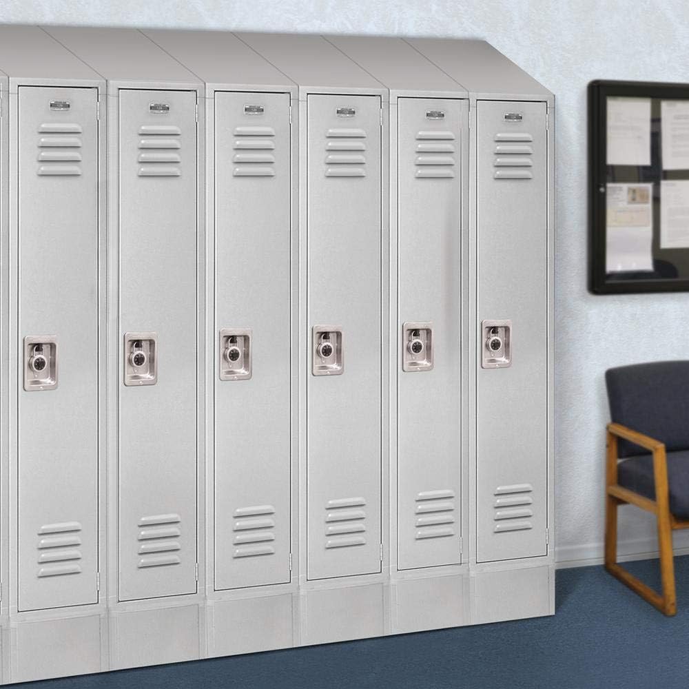 Salsbury Industries 61152GY-U Single Tier 12-Inch Wide 5-Feet High 12-Inch Deep Unassembled Standard Metal Locker, Gray
