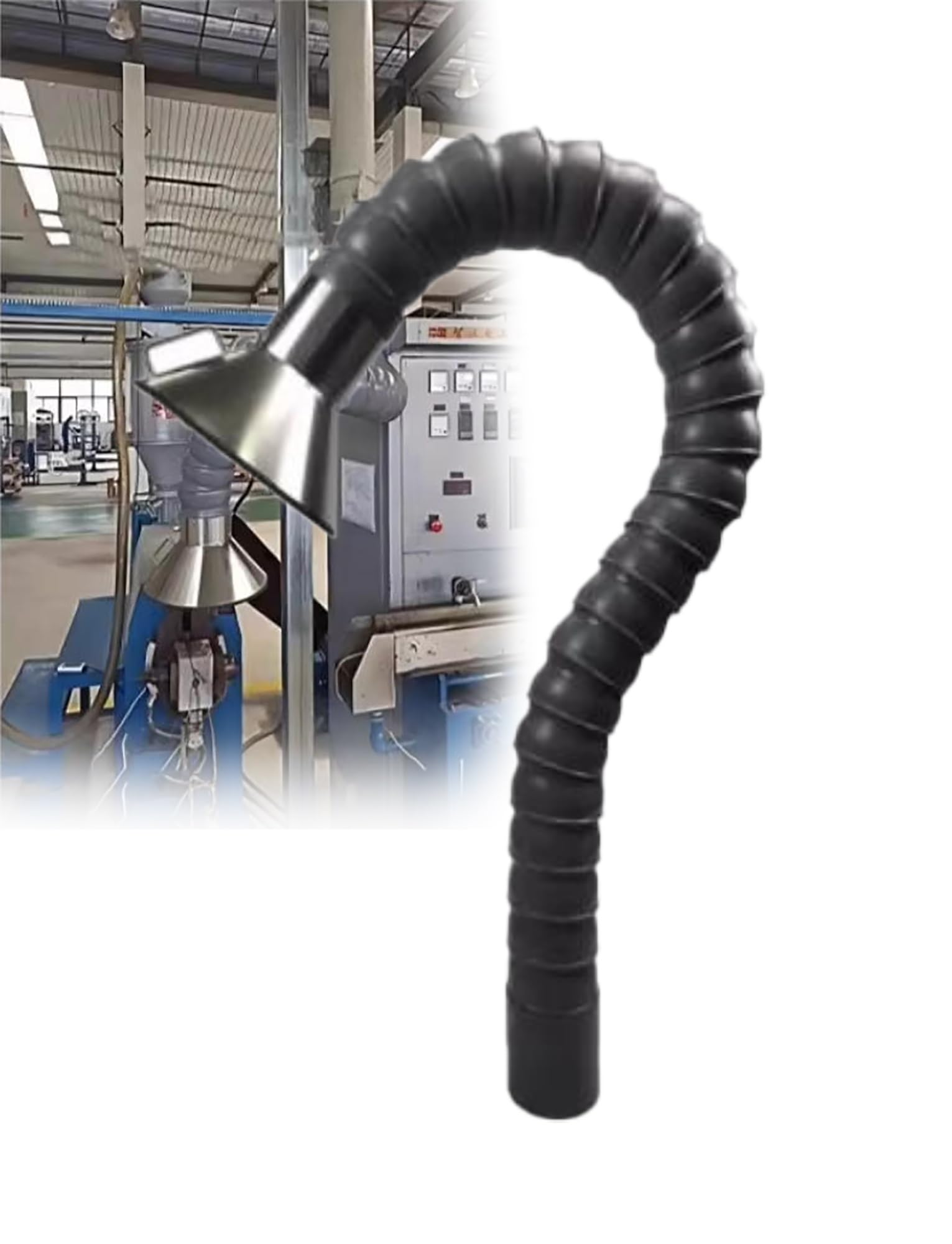 MRVAKDYDI Articulated Fume Extractor Arm, Articulated Industrial Fume Extractor Duct Hose, Multiple Sizes(11x100cm)