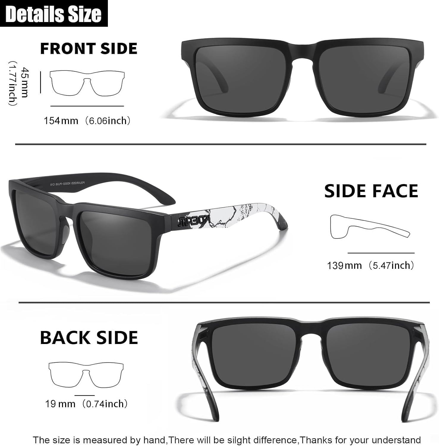 XXL Size Double Extra Large Polarized Sunglasses for Men Women Sports Cycling Driving Fishing UV400 Protection - Image 6