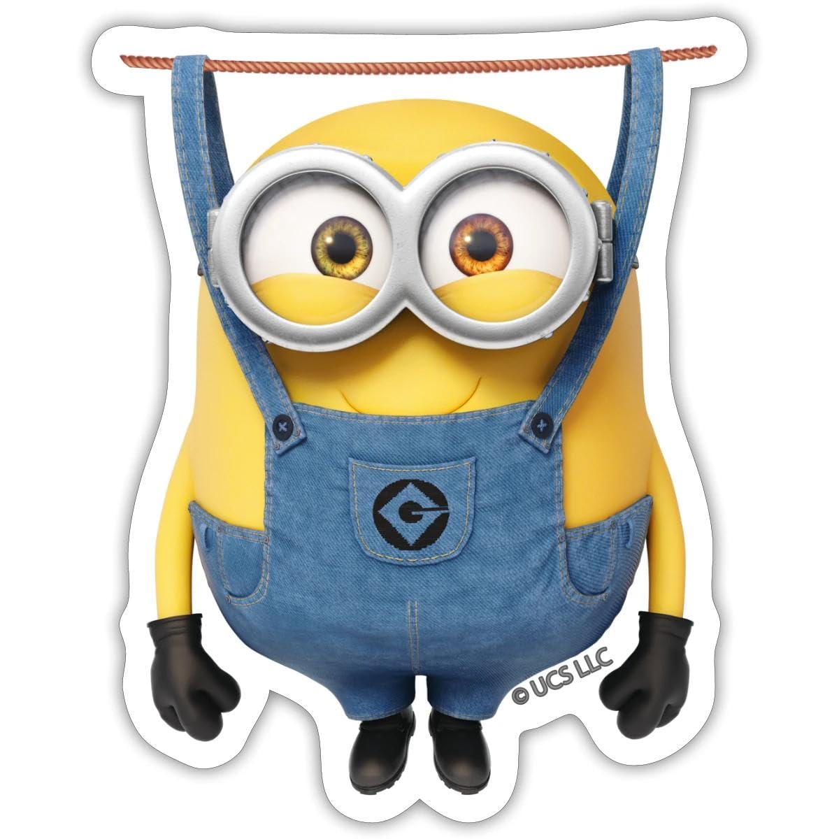 Minions Bob Hanging On The Clothesline Sticker Size S (10 x 10 cm)