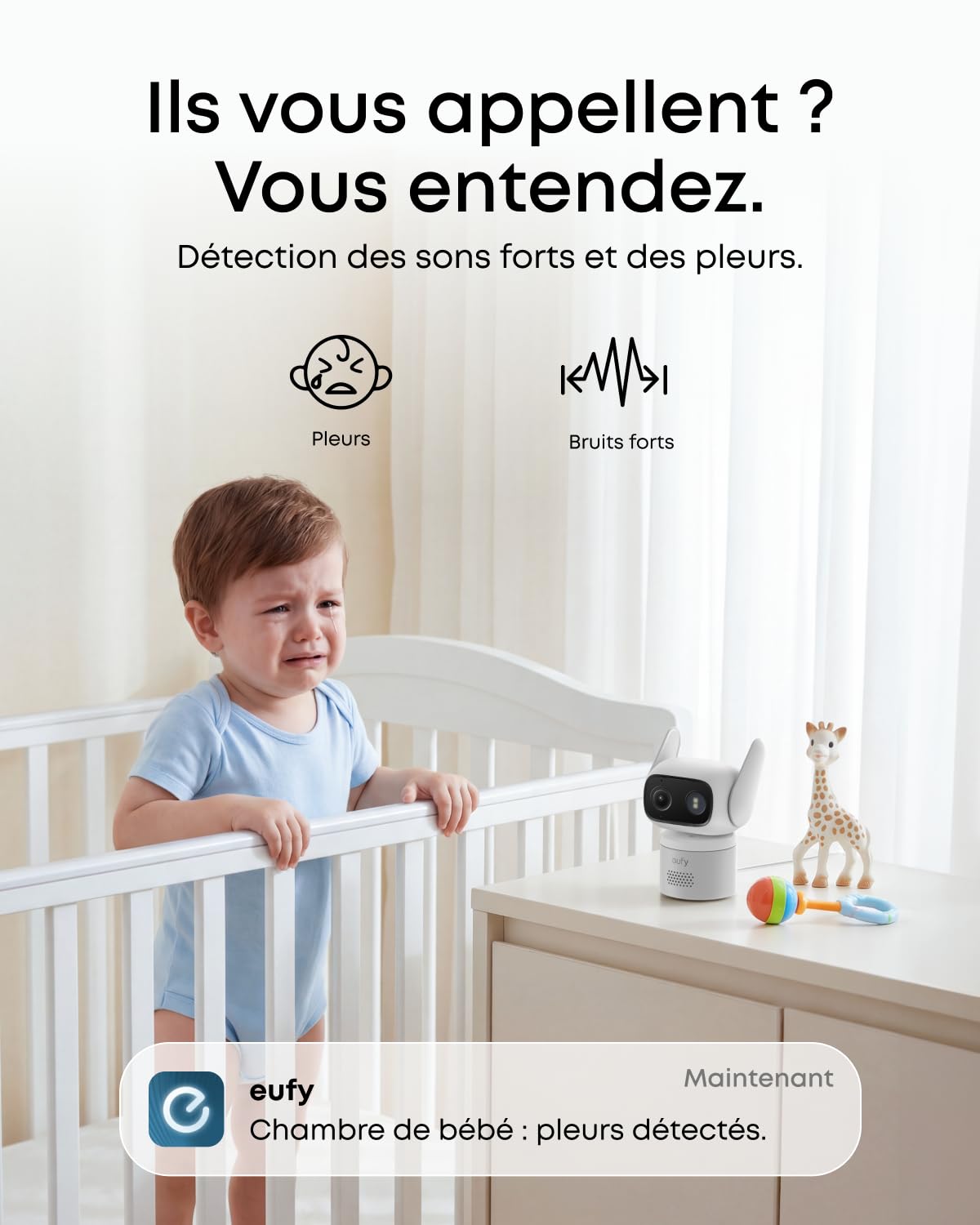 Caméra Filaire eufy C31, caméra extérieure et intérieure 360°, Panorama et Inclinaison, Double antenne, Vision Nocturne Couleur, Stockage Local, sans abonnement, détection IA, Enregistrement continu