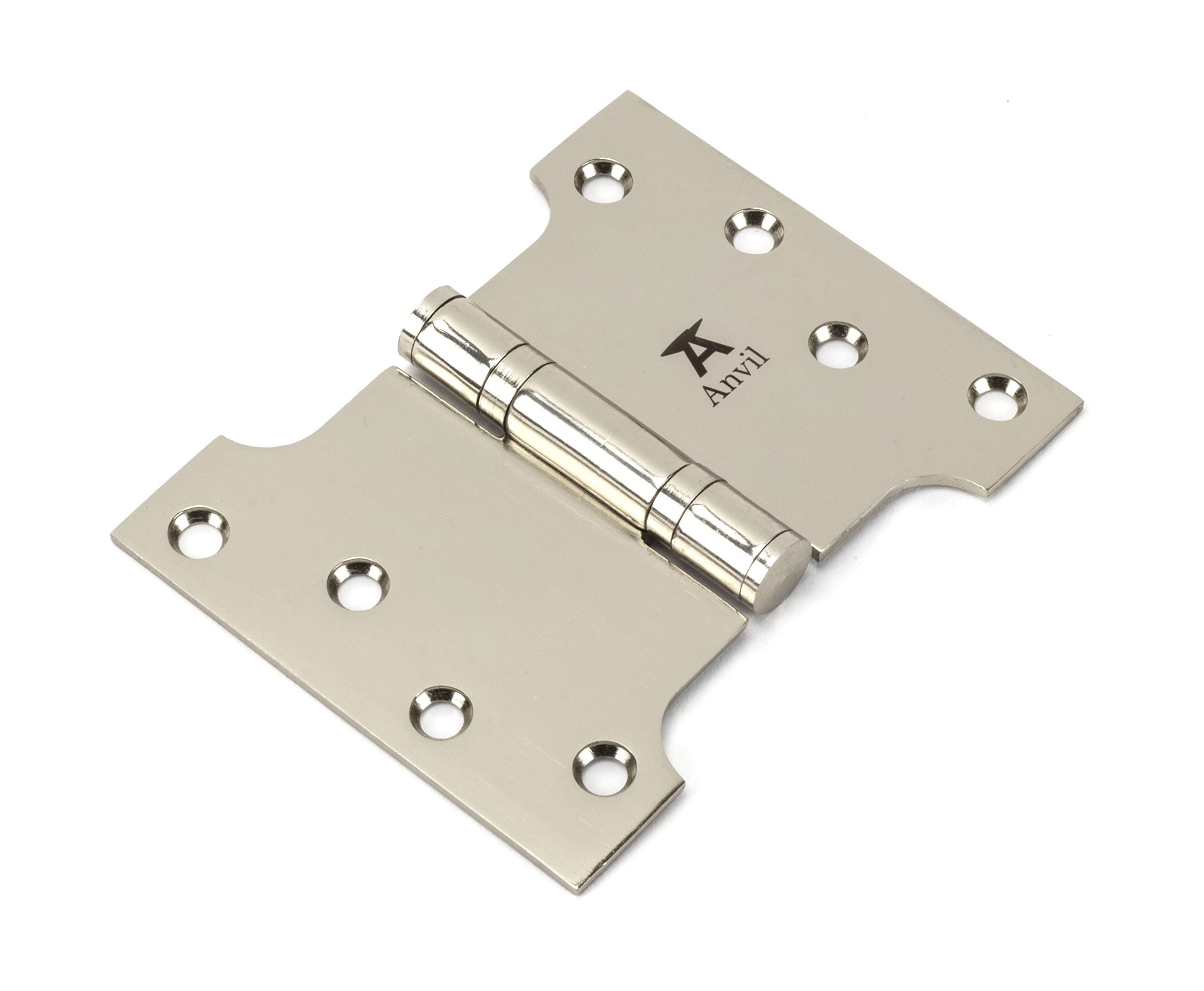 From The Anvil Polished Nickel 4 Inch x 3 Inch x 5 Inch Parliament Hinge (Pair) ss