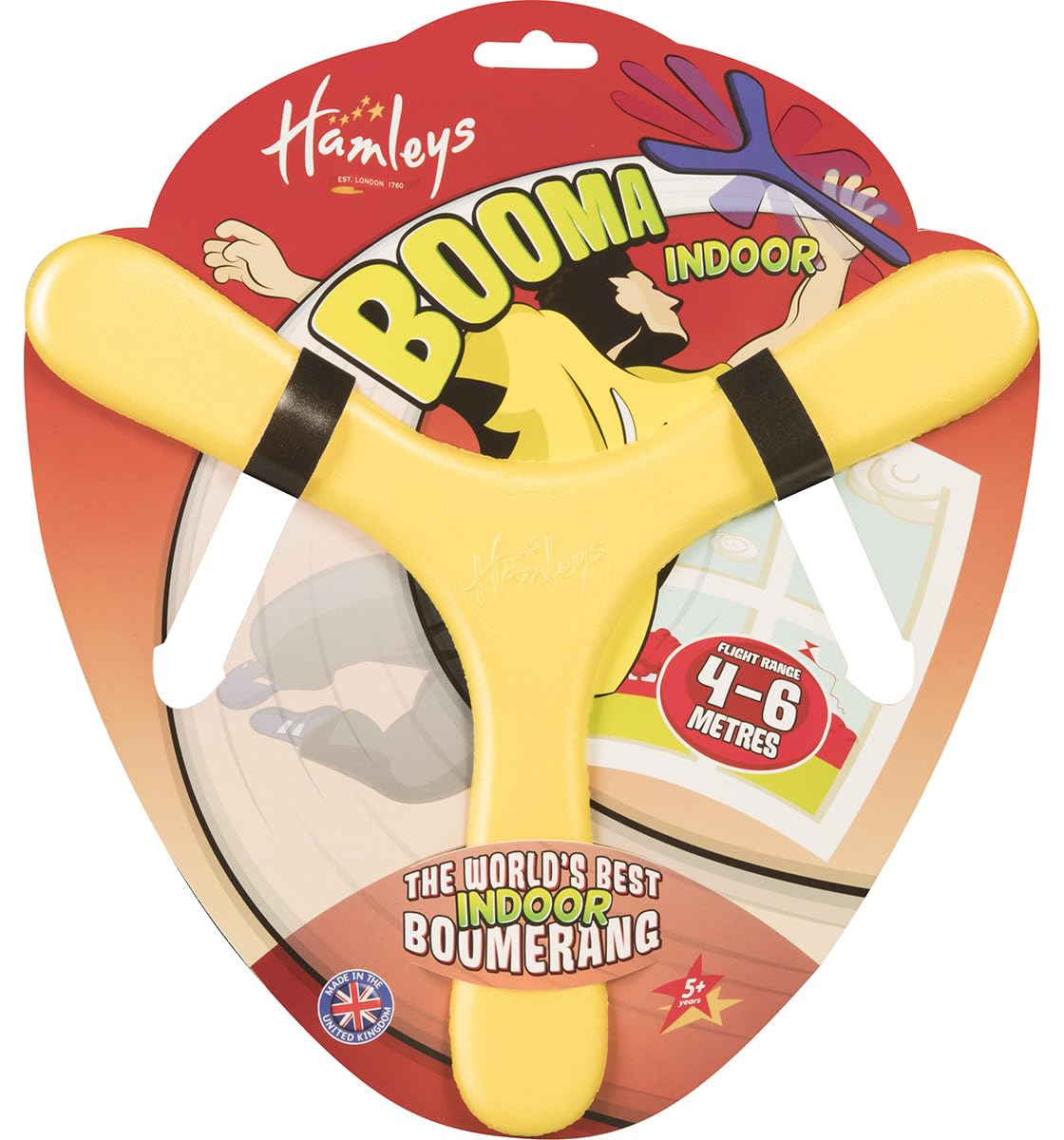 Hamleys Booma Boomerang – Returning Spinning Star Toy for Kids 5Y+ | Beginner-Friendly Outdoor Boomerang for Young Throwers | Soft, Safe & Assorted Colours - Image 7 thumbnail