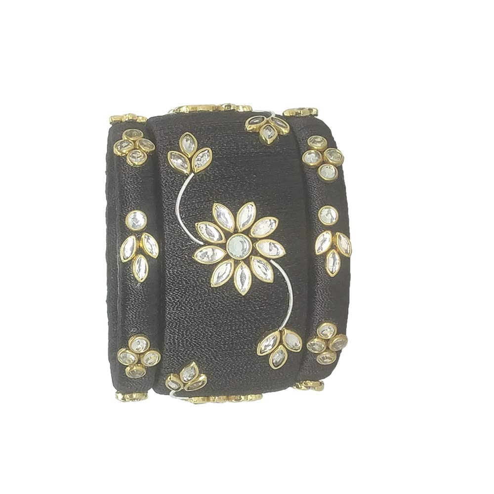 See full amazon price history chart for GOELX Latest Festive Collection Beautiful Flower Silk Thread Kundan Bangles Set For Women (Black, 2.10) GOELX Latest Festive Collection Beautiful Flower Silk Thread Kundan Bangles Set For Women (Black, 2.10) (B09Z7XL4NM) Amazon Price History, Amazon Price Tracker