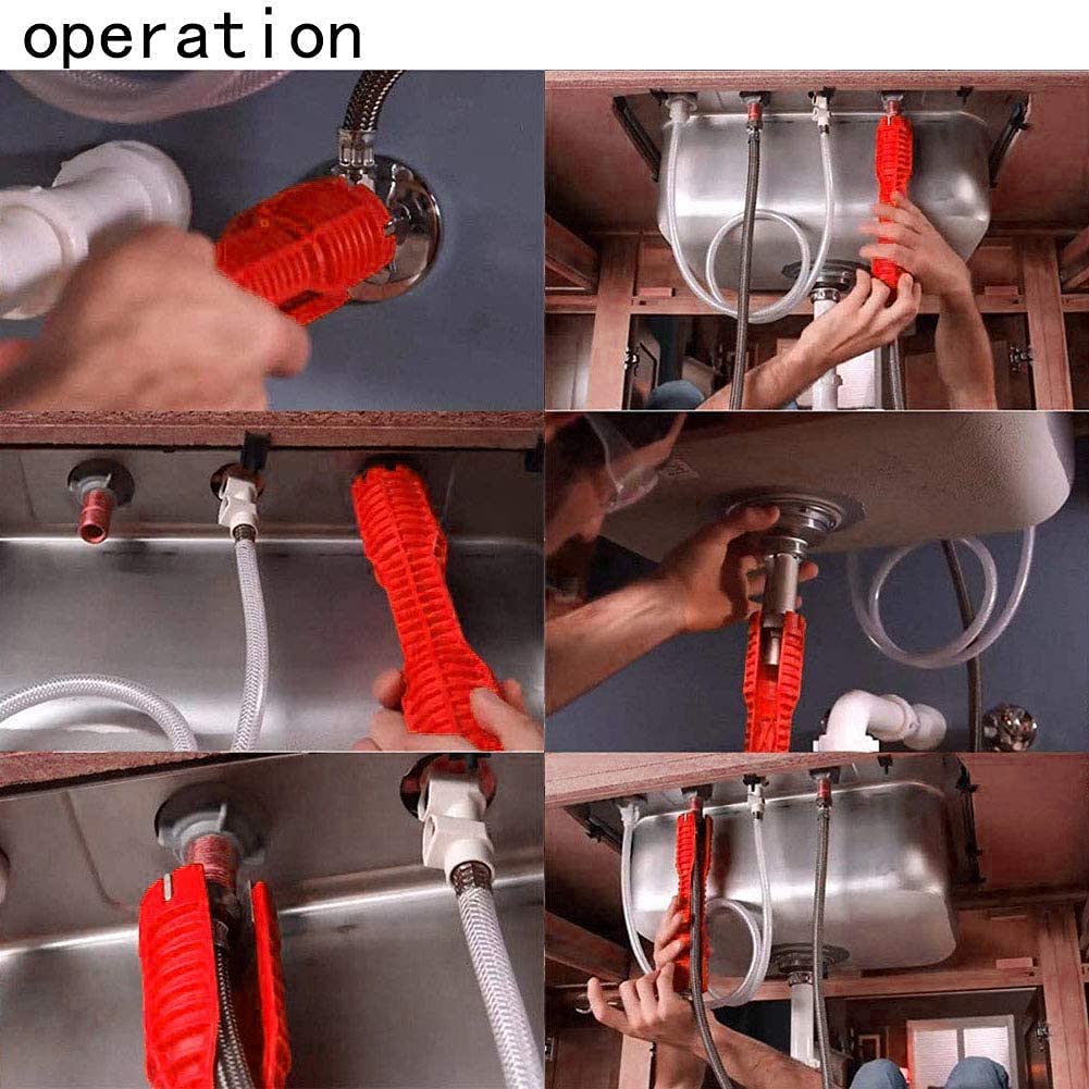 RetLeen Sink Wrench | Faucet, Sink, Water Pipe Installer Repair Wrench Tool For Basin, Toilet, Bathroom, Pipe And Kitchen | Smart Plumbing Tool, Fixed Square