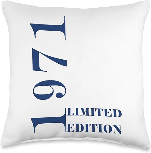 Born Vintage Limited Edition Retro Birth Year 1971 Throw Pillow, 16x16, Multicolor