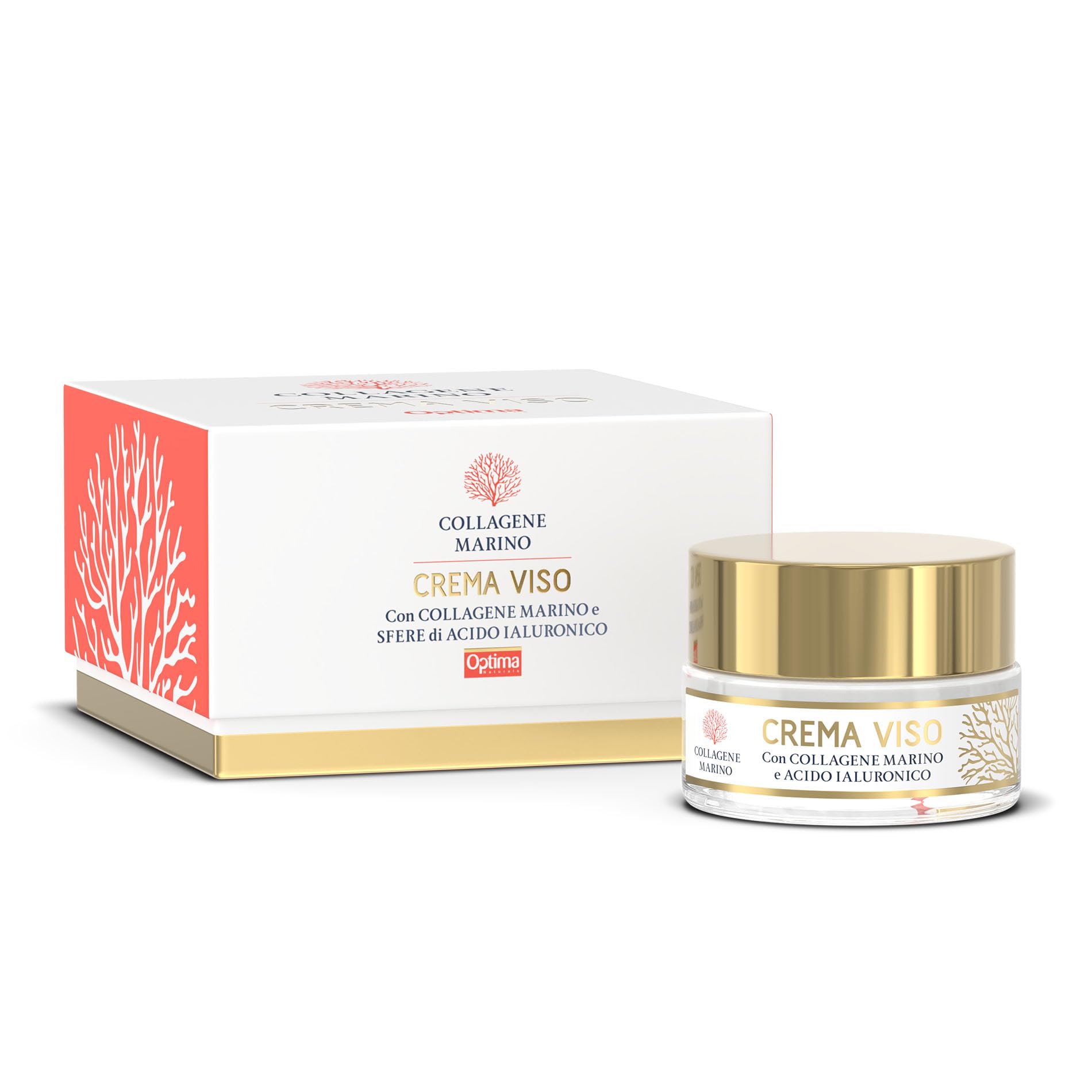 Crema Facial de Colágeno Marino - con Colágeno Marino y Esferas de Ácido Hialurónico - Acción reafirmante y antienvejecimiento - 50 ml