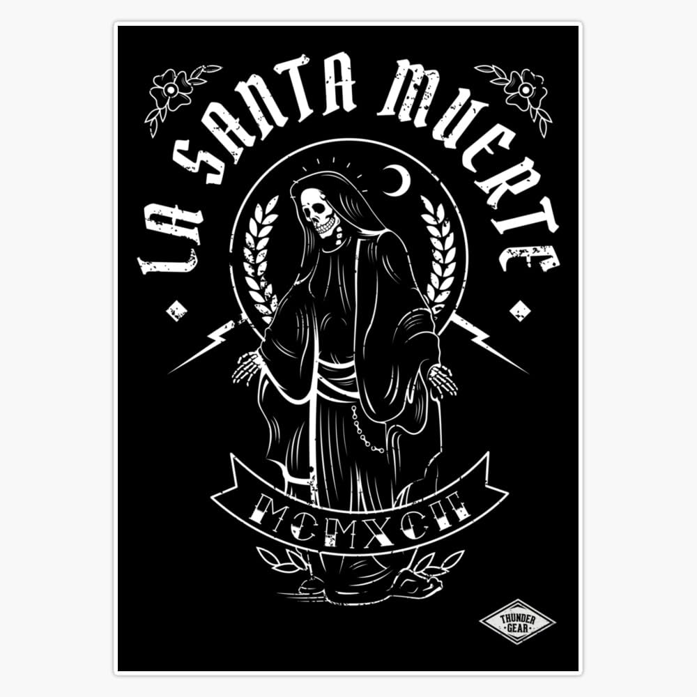 La Santa Muerte Bumper Sticker Vinyl Decal 5"