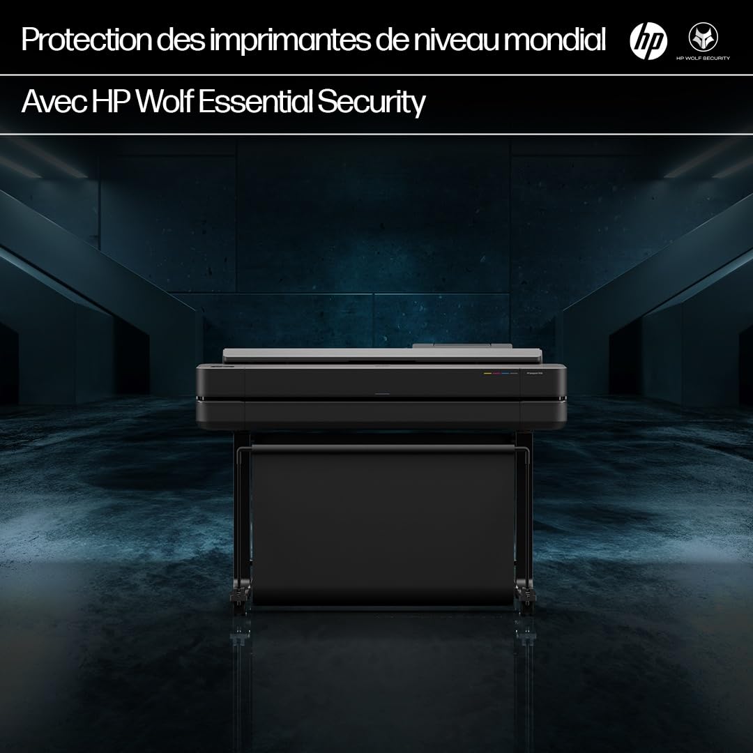 HP DesignJet T650 36 91cm Imprimante Grand Format Traceur A4-A0 82 Impressions A1/h Wi-Fi Ethernet USB 2400x1200dpi Noir