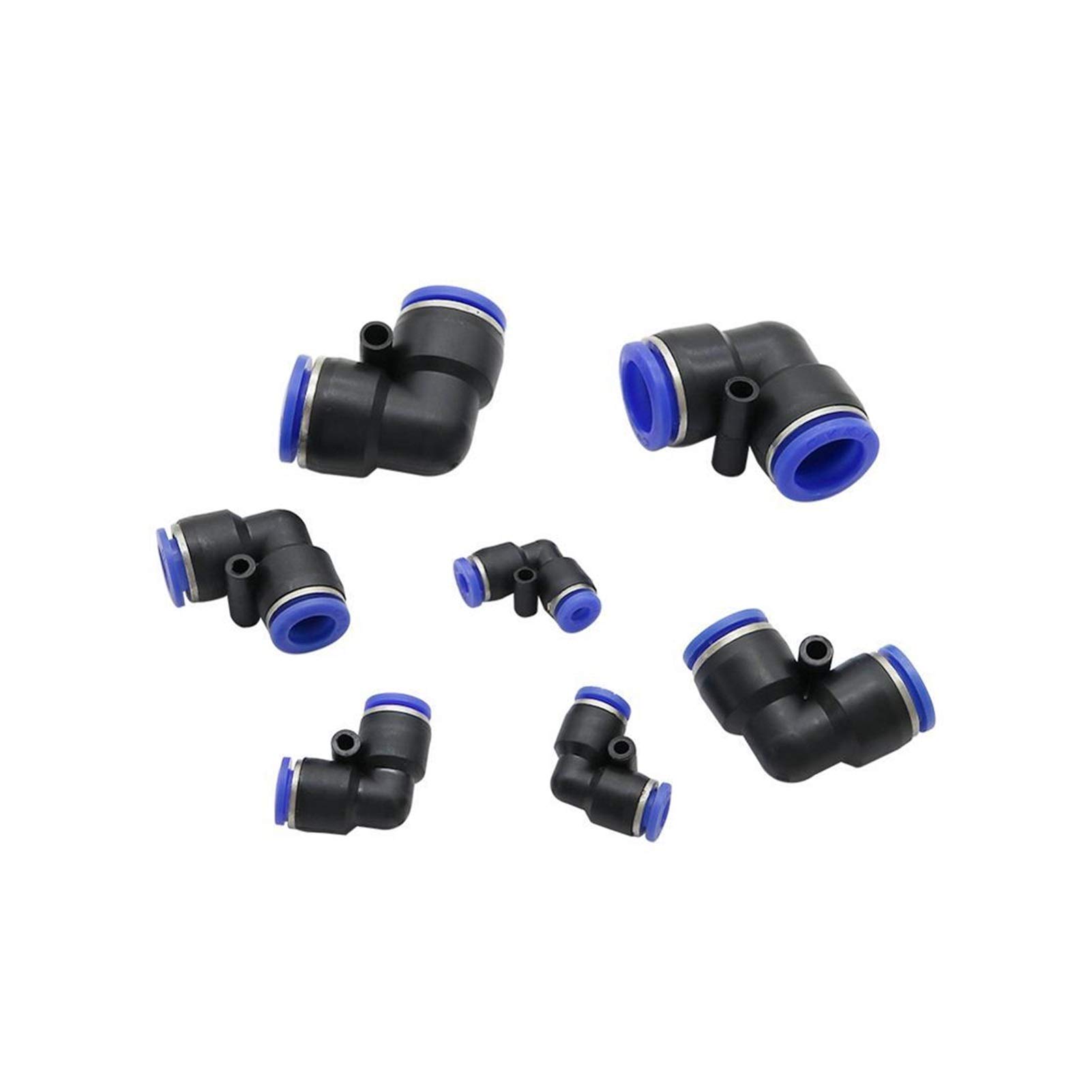 Utility Hose Butt Hose Connector Adapter 10 Pcs Elbow Equal Diameter Quick Coupling Garden Irrigation Atomization System Sliding Lock Quick Coupling Water Pipe Quick Coupling/Grey