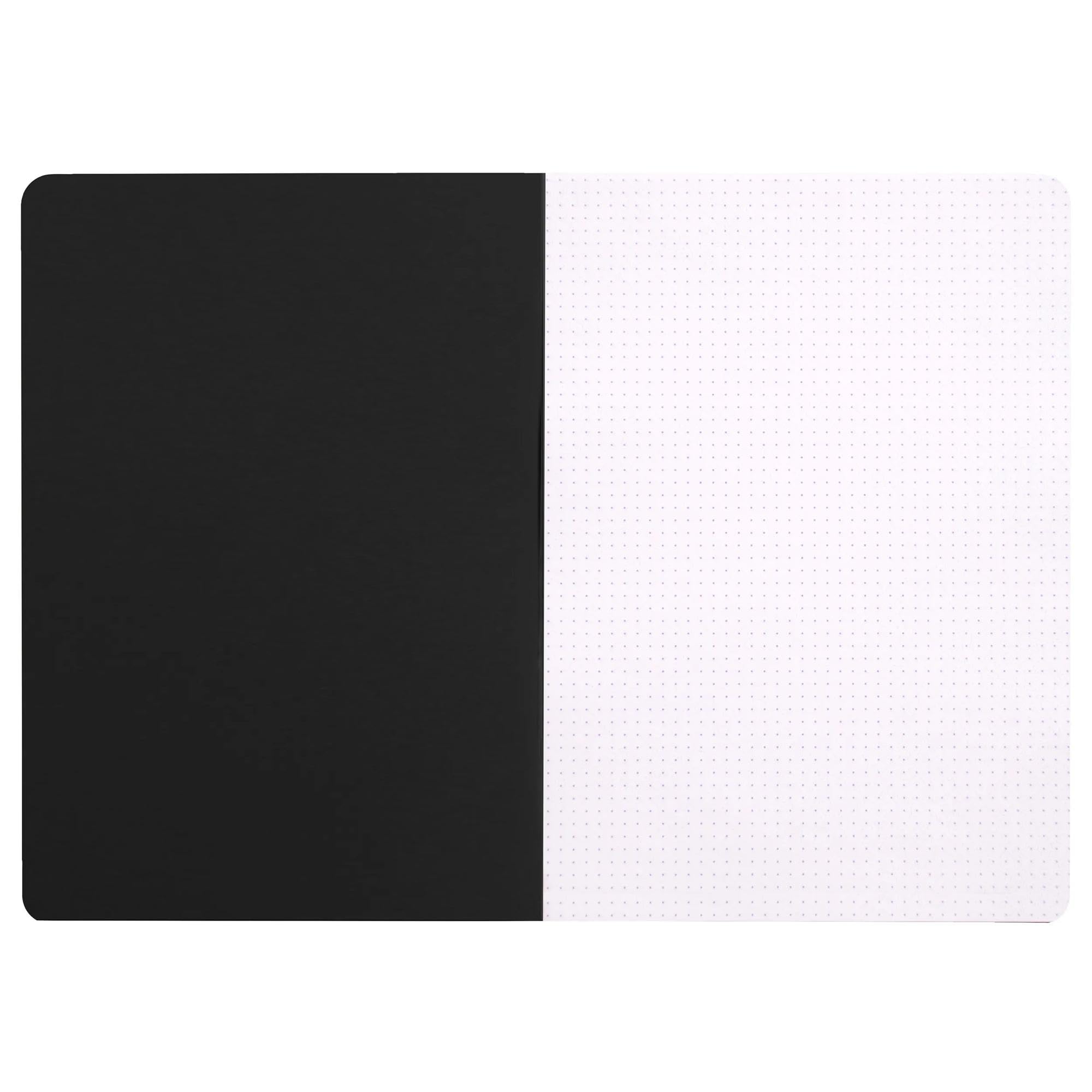 Rhodia 119166Cpack, Set of 10 Black Staplebound Notebooks, A4, Dotted, 96 pages, 80gsm Clairefontaine White Paper - Image 2