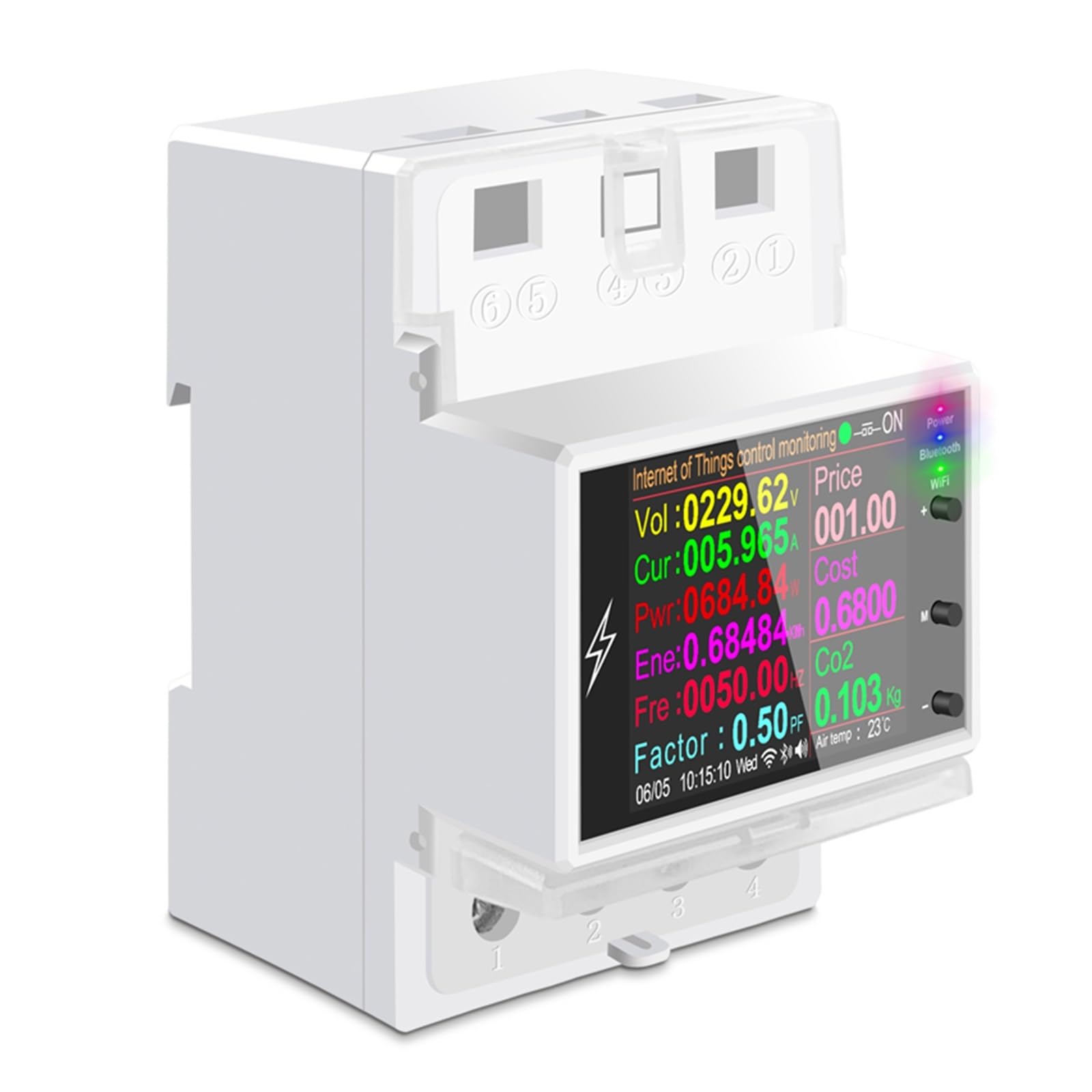 Tuya App DIN Rail WiFi 100A Smart Energy Power Meter Consumo KWh Meter Wattmeter Temporizador con Relé De Protección Monitoreo del Consumo de energía