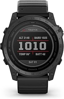 Gamin tactix 7, Standard Edition, Ruggedly Built Premium Tactical GPS Watch with Silicone Band (Renewed)