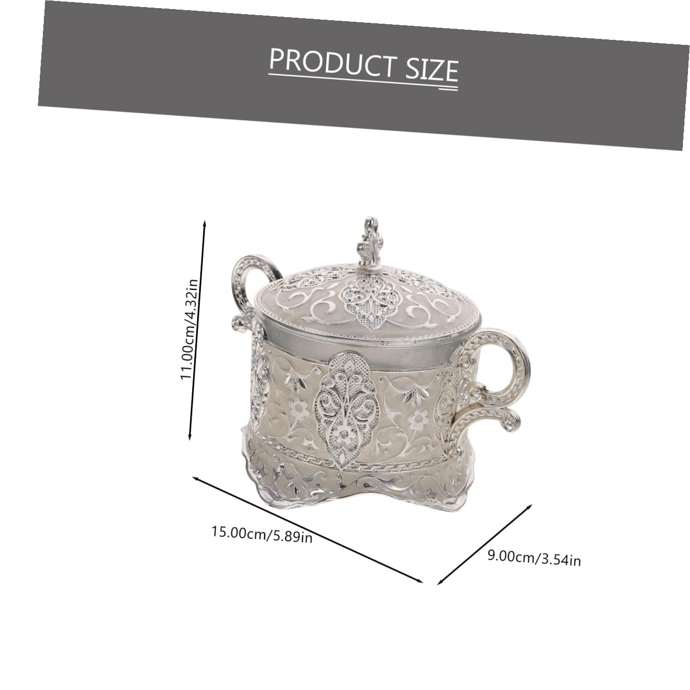 Set 1 Jarro Portacondimenti in Lega di Zinco Coperchio per Cucina e Feste, Design Classico Tradizionale