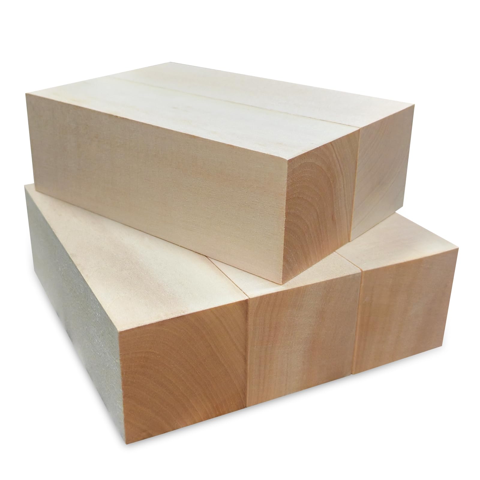 5 PCS Basswood Carving Blocks, 15x5x5cm Large Unfinished Wood Blocks for Whittling and Wood Carving, Smooth Surface Wood Craft Kit for Beginners, Adults & Kids DIY Projects