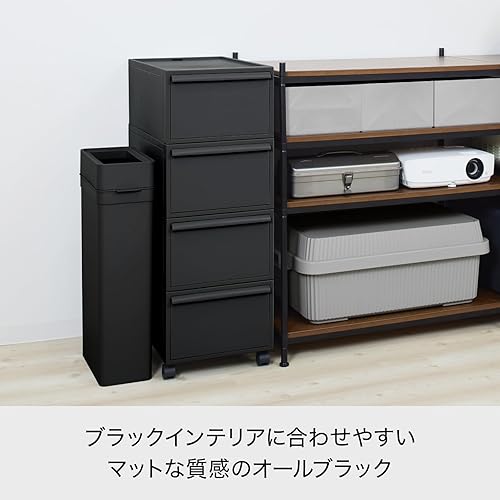 Miniatura 6 de LIKE-IT Storage Box, Closet System, Drawer L, Approx. Width 12.6 x Depth 20.5 x Height 12.5 inches (32 x 52 x 31.8 cm), All Black, CS-D3, Depth 20.5
