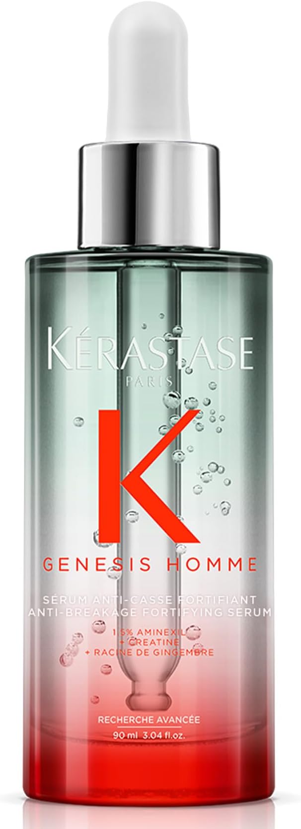 Genesis Homme, Anti-Hair Fall Fortifying Serum, for Weakened & Thinning Hair, With Aminexil, Sérum Anti-Chute Fortifiant, 90 ml