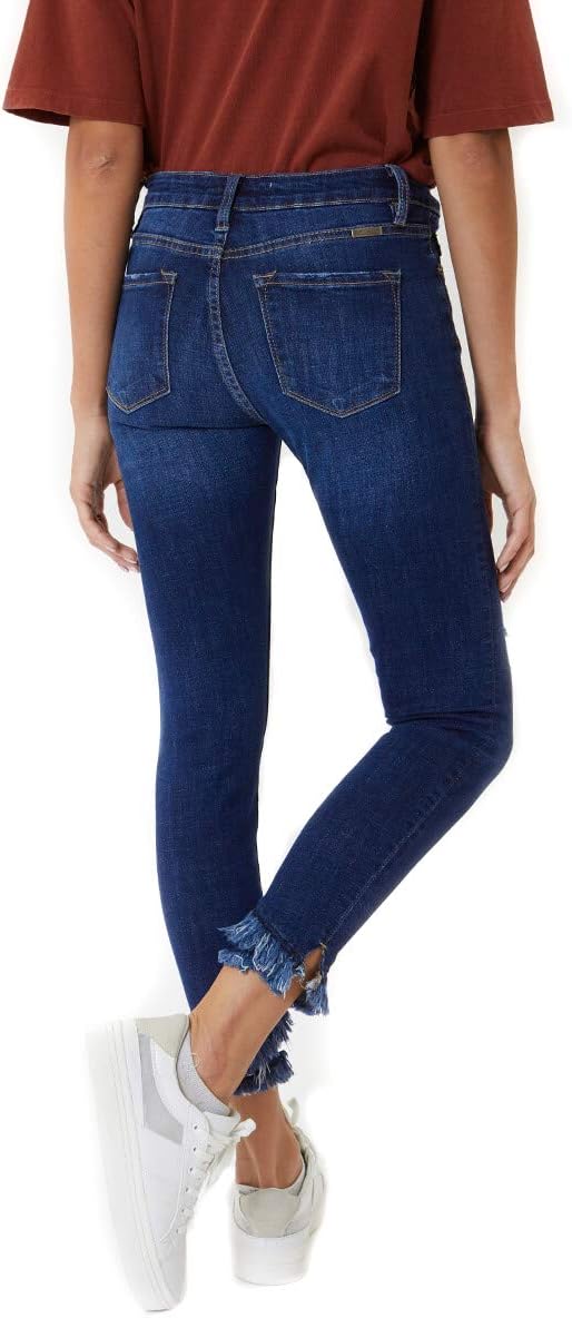 Kan Can Women's Mid Rise Ankle Skinny Jeans D 5/26