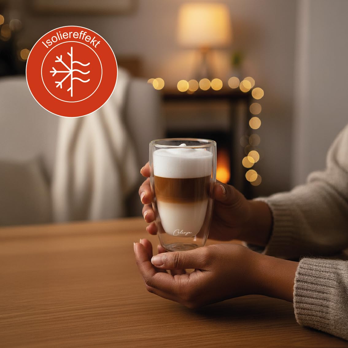 Doppelwandige Latte Macchiato Gläser - 6er Set 330ml - hochwertige Kaffeegläser – kratzfestes Glas - Borosilikatglas - Spülmaschinengeeignet - Matcha