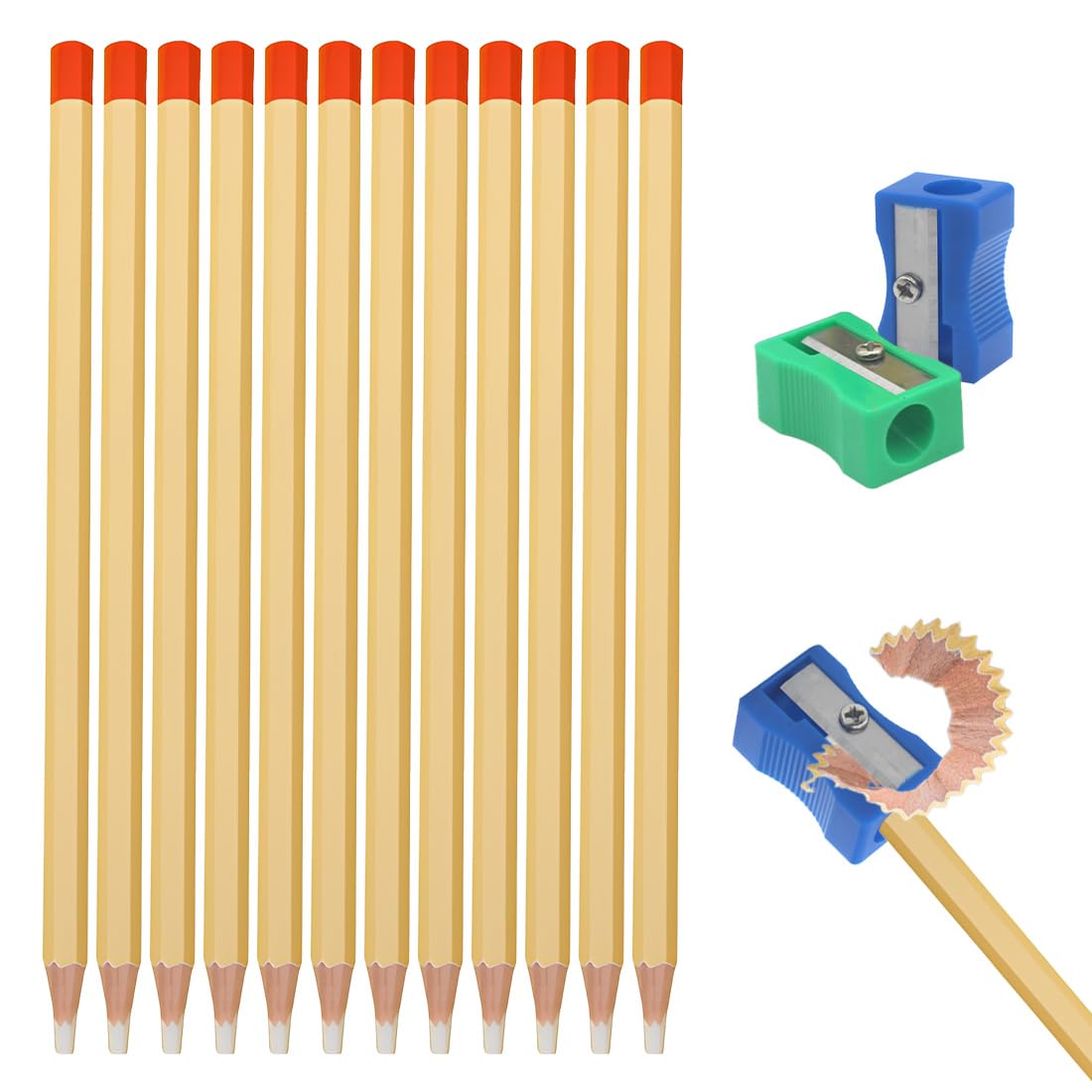 12 Stück Bolígrafo Goma, Gomas De Borrar, Gomas Tipo Bolígrafo con Sacapuntas, Goma Afilable, Herramienta De Borrado De Precisión, Para Bocetos, Trabajos Artísticos Y Dibujo Infantil