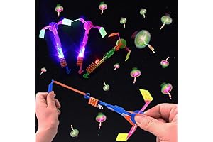 60 PCS Juegos Artificiales: Glow Flying Toys Set